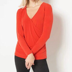Jason Wu City Knit Long Sleeve Drape Top
